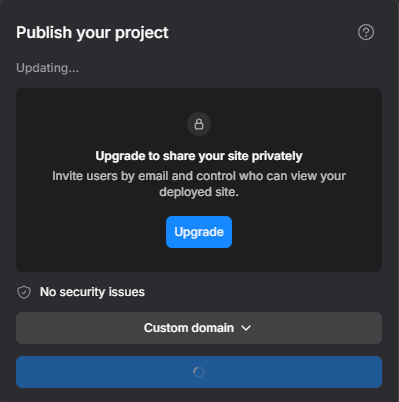 배포 옵션 선택 화면